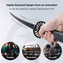 Demon Katana - 41 Inch Anime Replica With Belt And Stand - Durable Sword Perfect For Cosplay - Nichirin Sword With Authentic Design - 白色 - 查看 2