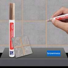 1 pièce Stylo marqueur imperméable pour joint de carrelage en céramique, Stylo de réparation de carrelage blanc avec un agent de remplissage anti-moisissure, agent de beauté pour les joints, stylo de nettoyage des espaces entre les carreaux de sol, Mastic-gel facile à utiliser pour les carreaux de salle de bain et de cuisine, fournitures scolaires, de maison et de bureau
