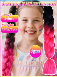 1 Pack 100g/Pack 24 Inch Heat Resistant Jumbo Synthetic Braiding Hair Extensions, Suitable For Twist Braids And Crochet Braids - Multicolor - View 11