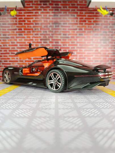 YCMODEL A Simulation Alloy Car Model Of A High-Tech Concept Sports Car. The Body Of The Car Model Is Made Of Zinc Alloy Material, And Both Sides Of The Car Doors Can Be Opened. The Front Hood And Trunk Door Can Also Be Opened. It Is A Children's Toy Car With Simulated Sound And Lighting Functions. The Car Model Is Rich In Details, Finely Crafted, And Of Good Quality. It Is Suitable For Collection And Can Be Given As A Birthday Gift To Children