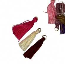 Mini Tassels For Crafts With Ring For Hanging And Making Jewelry, Earrings, DIY Projects, And Keychains - Mixed - View 2