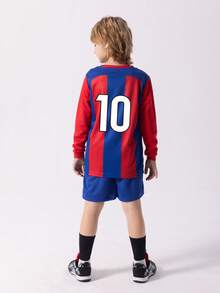 儿童和青少年新款休闲运动训练速干长袖运动服套装，适合休闲、运动、足球、团体活动，10 号