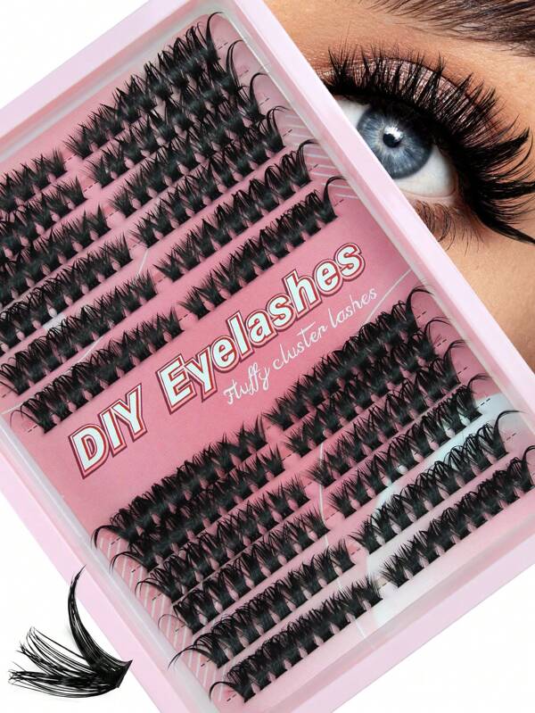 216 Pcs D Curl Individual Eyelash Extensions With 60P Mixed 8-16mm DIY Lash Crafted Right And Left Eye Enjoy The Convenience Of DIY Eyelash Beauty