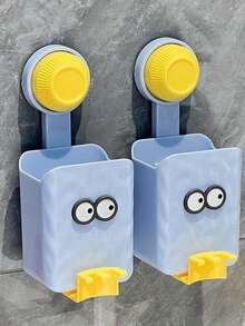 Wall Mounted Toothbrush Holder - No Drill Toothpaste And Toothbrush Holder, Bathroom Mouthwash Cup, Toothbrush Cup Organizer