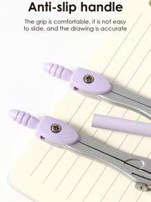 Un set de 9 instrumente de desen pentru elevi, rechizite de matematică și geometrie, inclusiv compas, rigle, triunghiuri, raportoare, rigle, ascuțitoare și creioane.