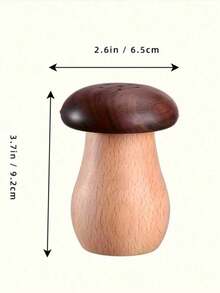 Charming Mushroom Shaped Toothpick Holder - Black Walnut Wood, Perfect For Kitchen And Dining Room Decor, Ideal Gift For Valentine's Day, Thanksgiving, Mother's Day And Father's Day - Coffee Brown - View 2