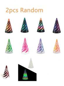 2个装超强减压3D打印双面螺旋锥 - 彩色渐变结构,适合作为万圣节和圣诞节礼物,金属纤维结构,减压玩具,感官玩具,减压玩具>随机,女性成人玩具,减压玩具>便宜 - 彩色 - 查看 18