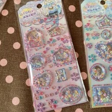 Vintage Manga Girl 3D Diamond Shake Water Injection Adhesive Sticker Journal Phone Case Decorative Sticker - Color - View 8