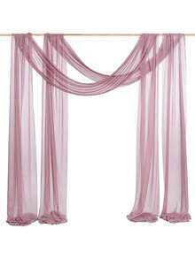 1 buc. 300x75cm perlă transparentă fundal, decor arc de nuntă, decorare pentru ceremonie de nuntă în aer liber, draperie din șifon pentru petrecere de ziua de naștere agățată de perete