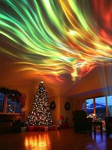 USB Adjustable Northern Lights Projector Lamp, Remote Control LED Ambient Lighting, Bedroom & Living Room Decor, Suitable For Home Special Events, USB Powered, Plastic Lampshade