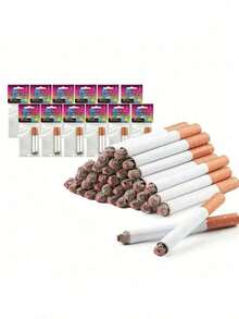 2025 全新 1 件逼真假香烟玩具道具、搞笑恶作剧玩具、派对道具魔术玩具、表演道具、生日礼物 - 毕业礼物 - 愚人节礼物 - 节日礼物 - 完美礼物 - 礼物（纸质假香烟，轻微瑕疵，谨慎竞价） - 彩色 - 查看 3