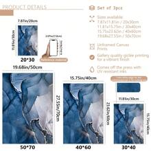 3pcs/Set Canvas Paintings And Posters,Modern Blue Floral Abstract Art Decor,Home Decor,Wall Art,Room Decor,HD Prints,Ideal Gifts,Living Room,Bedroom,Dining Room,Office Decorative Art,Posters,Wall Art,Room Decoration Stuff,Modern,Botanical(Optional) Frame)