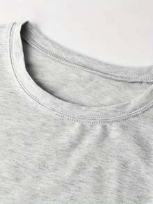 Sweatshirt Teach Printed Pullover Sweatshirt, Casual Long Sleeve Crew Neck Sweatshirt, Women's Loose And Comfortable Valentine's Day - xám - Xem 4