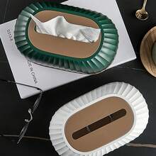 豪华高端纸巾盒，适用于家庭、浴室、客厅、酒店、面巾纸架 - 彩色 - 查看 5