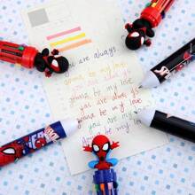 Marvel 1 pezzo/36 pezzi Penna a sfera Spiderman Marvel, set di fumetti, 10 colori carini da 0,5 mm, articoli di cancelleria per disegno manuale e apprendimento, premi per studenti, penne per quaderni, articoli di cartoleria per il ritorno a scuola, regali per Ognissanti e Natale