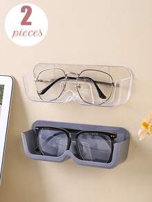 12 peças/10 peças/4 peças/3 peças/2 peças/1 peça de material plástico rígido sem furos, suporte para óculos de sol, caixa de armazenamento, estojo para óculos de sol, acessórios de exibição, adequado para colocar no quarto, sala de estar, banheiro ou escritório - multicolorido - Ver 4