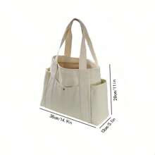 1pc Personalized Tote Bag, Shoulder Bag, Casual Shopping Bag, Large Capacity Shoulder Bag, Suitable For Work, Travel, Multifunctional, Spacious, Lightweight, Practical, Anniversary, Christmas, Vacation, Suitable For Outdoor/Commute/Travel/School/Outing/Sports/Shopping/Daily Use