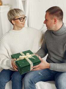 哑光金属包装纸，绿色纸屑图案，哑光牛皮纸婚礼包装纸，纯色情人节包装纸，适用于婚礼、毕业典礼、生日、DIY花束、金属生日礼物包装纸、礼盒填充物、DIY装饰纸（用于配件）、纯色图案、哑光包装纸，秋季、冬季 - 綠色 - 查看 4