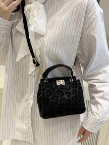 新款时尚休闲可锁手提包，适合聚会、郊游、购物和日常使用，可存放硬币、手机，也适合作为白领、大学生和办公室职员的工作包，优雅的女士包 - 黑色 - 查看 4