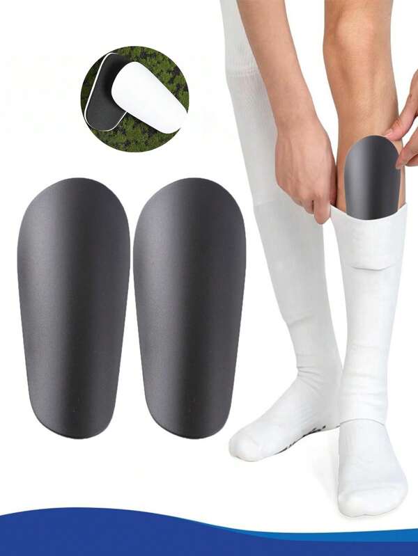 1 pieza Espinillera de fútbol en blanco y negro, equipo de protección de pierna de múltiples tamaños para deportes al aire libre