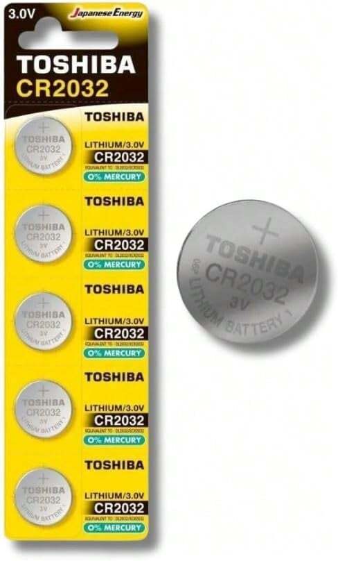 Toshiba - Pilas de botón de litio 2016/2025/2032 de 3 V, PACK de 5u/10u/20u/50u para elegir, uso en llaves con sensor magnético, básculas, elementos vestibles, dispositivos médicos, Cromo pilas de calidad y marca de confianza