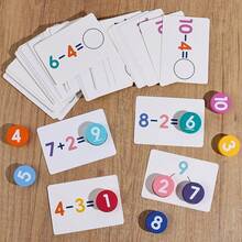 Math Addition & Subtraction Learning Toy Blocks, Number Decomposition Learning, Math Puzzle Matching Building Blocks Toy, Letter Spelling Tabletop Game, Suitable For Boys And Girls Desktop Digital Learning Toys