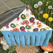 Small Pet Hideaway House, Hanging Corner Hideout For Small Animals, Cozy Corner Pet Hammock Tent, Washable Play & Resting Habitat For Hamsters, Ferrets, Squirrels, Sugar Gliders, Chinchillas, Rabbits, Hedgehogs (Exclusive Pattern)