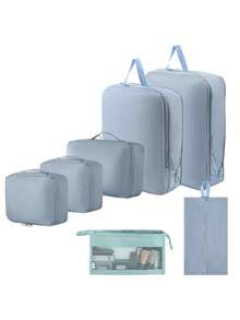 8-1 Travel Bag, Multi-Functional Storage Bag, Travel Storage Bag, Clothing Classification And Organization Bag, Summer Travel Luggage Packing Bag, Suitcase Clothing Storage Bag, Travel Clothing Organization Includes Makeup Bag, Luggage Storage Bag