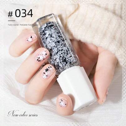 1 Bottle 10ml Water-Based Nail Polish, Quick Drying, Long-Lasting, Peel-Off, Suitable For Students, Alcohol-Free