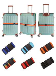 1 قطعة حزام أمتعة للسفر قابل للتعديل مع قفل بكلمة مرور، حزام تأمين أمتعة مضاد للسرقة، حزام تجميع الأمتعة مناسب للطلاب