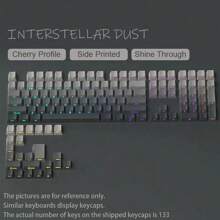 APAYADO Teclas Personalizadas em Material PBT com Impressão Lateral Translúcida e Gradiente, Altura OEM Adequada para Interruptores MX, Customização de Teclado Mecânico DIY (Teclado não Incluído)