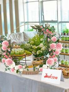 20 قطعة من حلقات المعدن المركزية، حلقات إكليل معدنية، حلقات دائرية ذهبية، تشمل حامل عرض خشبي كبير، مناسبة لصنع إكاليل الزهور لطاولات الزفاف، وأعمال الحرف الجدارية، وتصميمات الورود واللمسات الخضراء اليدوية، بدون طاقة مطلوبة، مثالية لطاولات مركزية لحفلات الزفاف وأعياد الميلاد، تشمل قاعدة عشوائية. - الذهبي - مشاهدة 3