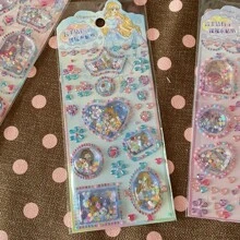 Vintage Manga Girl 3D Diamond Shake Water Injection Adhesive Sticker Journal Phone Case Decorative Sticker - Color - View 9