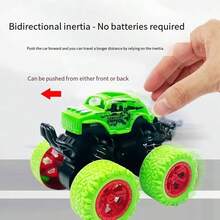 1pc Macaron Color Toy 4WD Inertial Off-Road Car, Stunt Car, Durable Toy Car For Flea Market, Suitable For Boys And Girls, Outdoor And Indoor Interactive Toy Car, Portable Mini Stunt Toy Car, Suitable As Classroom Rewards - Multicolor - View 4