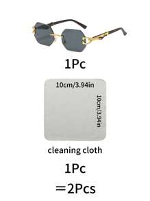 1 件时尚豹纹男士太阳镜