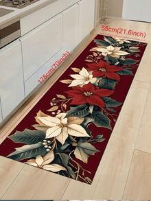 1pc Vintage Floral Kitchen Mat, Modern Farmhouse Absorbent Quick Dry Kitchen Carpet, Indoor Hallway Rug - Red, Runner Rug, Mudroom Doormat, Modern Farmhouse Absorbent Quick Dry Kitchen Carpet - Multicolor - View 14