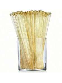 200/100/50/20/10 件优雅闪亮金色鸡尾酒搅拌器，透明水晶饮料搅拌器非常适合混合、装饰甜点和咖啡，适用于圣诞节、婚礼、生日和其他活动，18.4 厘米塑料搅拌器，情人节礼物，派对，生日 - 彩色 - 查看 2