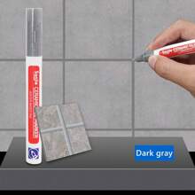 1 pièce Stylo marqueur imperméable pour joint de carrelage en céramique, Stylo de réparation de carrelage blanc avec un agent de remplissage anti-moisissure, agent de beauté pour les joints, stylo de nettoyage des espaces entre les carreaux de sol, Mastic-gel facile à utiliser pour les carreaux de salle de bain et de cuisine, fournitures scolaires, de maison et de bureau