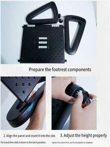 1pc Adjustable Height Ergonomic Rocking Foot Massager, Suitable For Office/Study/Living Room, Relieves Fatigue, Perfect Holiday Gift For Leaders And Relatives - Black - View 10