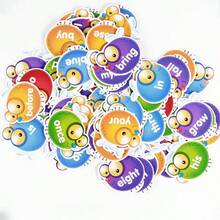 可擦苍蝇拍卡片、空白卡片、幼儿园拍手游戏、蒙特梭利教育、DIY学习卡、教育用品、返校 - 彩色 - 查看 11