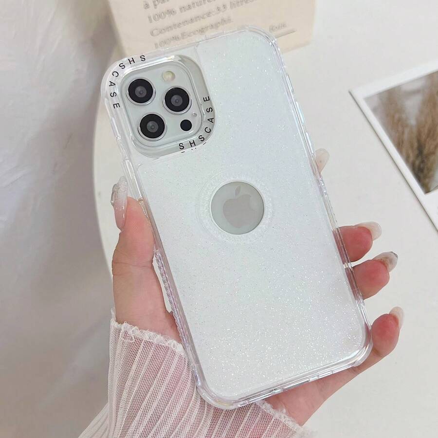 MZ015 SHS FUNDAS 3EN1 CANDY GLITTTER Funda para Celular Protector de Pantalla y Cámara - Blanco - Ver 1