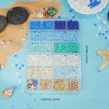 3200pcs Ocean Breeze Jewelry Making Kit - Create Stunning Turquoise, Turtle, Shells, Starfish Natural Stone And Polymer Clay Beads Summer Themed Friendship Bracelets With Soft Clay Accents - Perfect Vacation Style Craft Supplies For Women - Multicolor - View 4