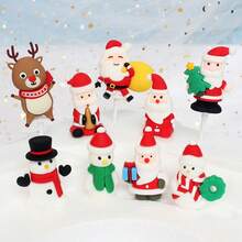 1 قطعة/13 قطعة، ديكور كعكة عيد الميلاد، قمم كعكة من المطاط الناعم تتميز بشكل بابا نويل وشجرة عيد الميلاد والرجل الثلجي وأنماط أخرى، قبعة كعكة بابا نويل المرحة، ديكور منزلي صغير لحفلات العطلات، مناسب لتجمعات العائلة وحفلات عيد الميلاد والعشاء وديكور كوب الكعكة عيد الميلاد ديكورات عيد الميلاد بيجامات عيد الميلاد هدايا عيد الميلاد ديكور عيد الميلاد - متعدد الألوان - مشاهدة 10