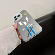 Football Superstar Messi Team Uniform Phone For 16 15 14 13 12 11 Pro X XR XSMAX 8 Plus Anti-Drop Matte Back Cover Christmas Fall Phone 17 Halloween Accessories - 混合顏色 - 查看 5