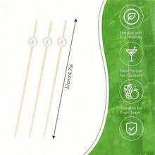 200/100/50/20 件/包白珍珠串适用于烧烤、水果、蛋糕、汉堡、餐饮、甜点、冰淇淋、高美感