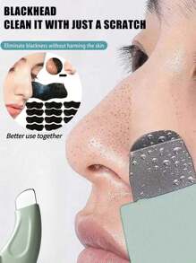 1 Set Black Head Remover, Black Head Removal Tool And Black Head Strips, Deep Pore Cleansing Skin Care Tools (For Best Results, Use Tool And Strips Together), Facial Black Head Removal Tool