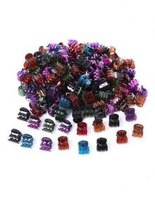 20个混色迷你发夹，完美打造女士发型和装饰头饰，强力抓握，多功能刘海夹。（颜色随机）发饰 女士爪夹 秋季配饰 - 混色(棕+黑+白+紫) - 查看 8