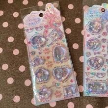 Vintage Manga Girl 3D Diamond Shake Water Injection Adhesive Sticker Journal Phone Case Decorative Sticker - Color - View 7