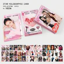 Kpop、粉丝周边商品，Rosie、Jennie、Jisoo、Lisa，Jump卡，BP全息卡/Lomo卡（卡片+贴纸），高级收藏卡，演唱会周边，送给朋友的最佳礼物 - 彩色 - 查看 10