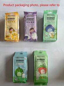 Portable Wet Wipes, Cleaning Wet Wipes, Hotel And Restaurant Independent Packs, Instant Non-Woven Fabrics, Takeaway Internet Cafe Wet Wipes, Small Package Wet Wipes, Suitable For Camping, Travel And Daily Use Of Sanitary Wipes, Easy To Carry - Multicolor - View 6